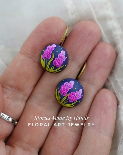 Pinkish Spring Polymer Clay Earrings