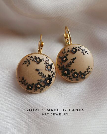 Made to Order Night Flowers Garden Polymer Clay Earrings